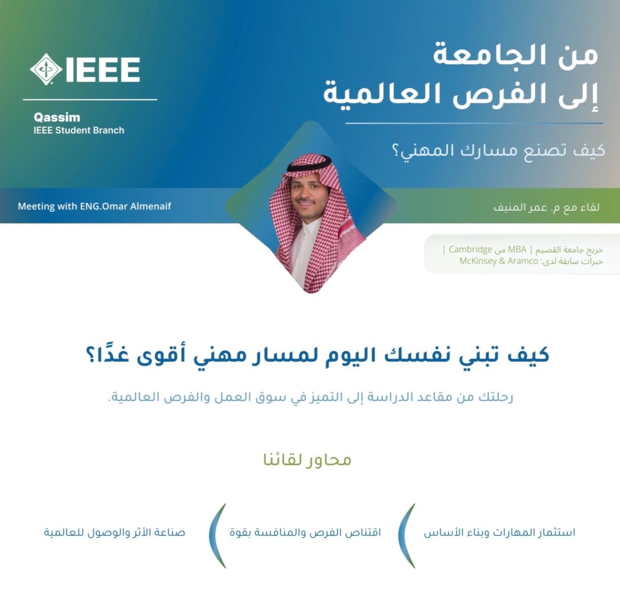 من الجامعة الى الفرص العالمية